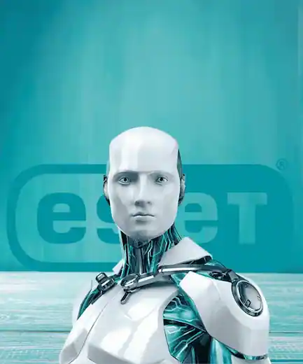 ربات انسان نما با طراحی مدرن و فناوری پیشرفته، نماد فناوری و آینده‌پژوهی در دنیای دیجیتال.