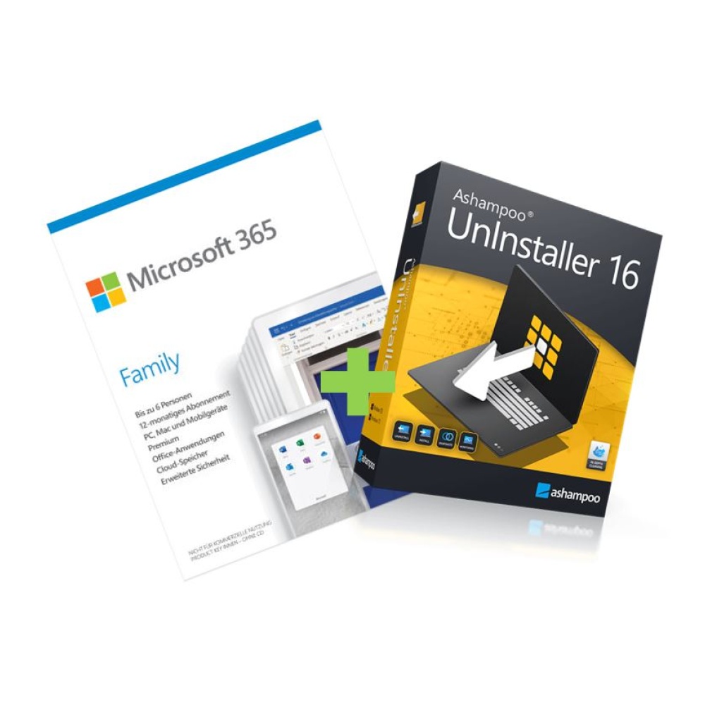 Microsoft Bundle 365 Family & Ashampoo UnInstaller 16 Microsoft Bundle 365 Family & Ashampoo UnInstaller 16