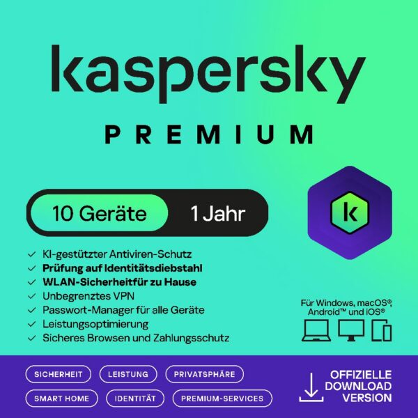 Kaspersky Premium | Premium-Version mit allen Funktionen