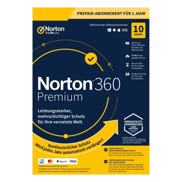 Norton 360 kein ABO Premium inkl. 75GB