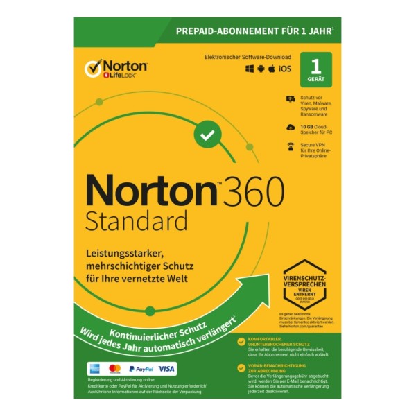 Norton 360 kein ABO Standard inkl. 10GB