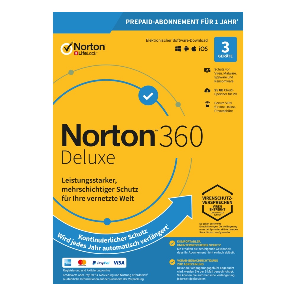 Norton 360 kein ABO Deluxe inkl. 25GB Norton 360 kein ABO Deluxe inkl. 25GB