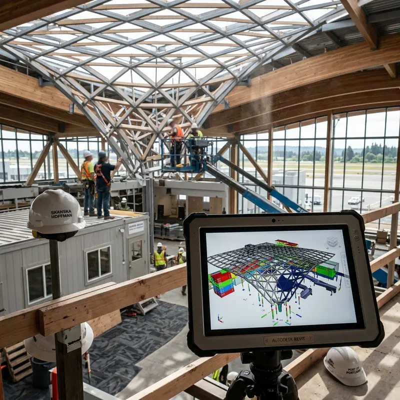Neuer Flughafen in Portland dank vernetzter Workflows